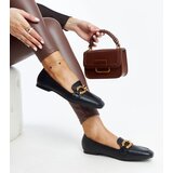 Gemre Rousseau women's black loafers with a buckle | shoptok.hr