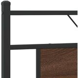 Metalni Kovinski posteljni okvir brez vzmetnice rjavi hrast 183x213 cm, (21829700) | Shoptok.si