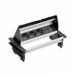  utičnica ugradna s otvorom za kabel 3*KONEKTOR, 2*USB AEPBC3GS2U53BKS u
