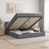  Podesivi krevet s madracem Tamnosiva 140 x 190 cm Tkanina | shoptok.hr