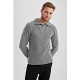 Defacto Standard Fit Stand Collar Thessaloniki Fabric Sweater Cene