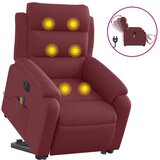 vidaXL Električni masažni naslanjač s funkcijo vstajanja vinsko rdeč, (20920336) | Shoptok.si