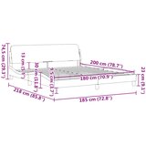  Okvir za krevet Dover smeđesivi 180x200 cm od tkanine | Eponuda.com