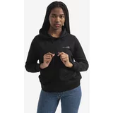 A.P.C. Bombažen pulover Hoodie Item F ženski, črna barva, s kapuco