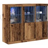  LED komoda 3 pcs Staro drvo 123 x 37 x 100 cm Konstruirano drvo | shoptok.hr