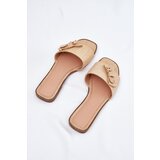 Boto Ladies Flat Heeled Sandals With Bow Beige Sallariela | ePonuda.com