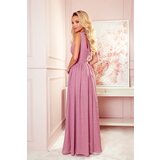 Numoco Long dress with neckline and tie | shoptok.hr