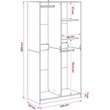 Ormarić Crni hrast 100 x 50 x 200 cm Konstruirano drvo | shoptok.hr