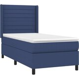  Box spring postelja z vzmetnico LED modra 80x200 cm blago, (20898937) | Shoptok.si
