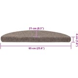  Prostirke za stepenice, samoljepljive, 15 kom, 65x21x4 cm, bež, poluokrugle, velike | Eponuda.com
