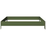  Povišena vrtna gredica maslinastozeleni 100x100x18,5 cm čelik | Eponuda.com