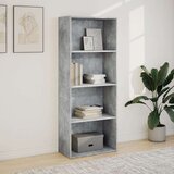 vidaXL Knjižna omara betonsko siva 60x30x152 cm inženirski les | Shoptok.si