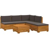  Set vanjskih sofa s jastukom 6 Komad Smeđa Čvrsto drvo akacije | shoptok.hr