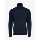 Only Dark Blue Men's Ribbed Turtleneck & SONS Al - Men