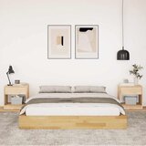  Okvir kreveta bez madraca 140x190 cm puno drvo hrast | Eponuda.com