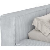 Maison de Rêve Svetlo siva oblazinjena zakonska postelja s prostorom za shranjevanje z letvenim dnom 140x200 cm Voliera – | Shoptok.si