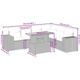  7-dijelni set vrtnih sofa od poliratana s jastucima bež | shoptok.hr