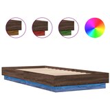 Furnova Posteljni okvir LED lučkami rjavi hrast 100x200 cm, (21938359) | Shoptok.si