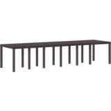 vidaXL 15-delni set jedilnega pohištva s blazinami Rjava poli ratan | Shoptok.si