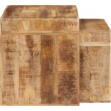 vidaXL Konec mize Rjava trden mangov les | Shoptok.si