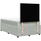 Box spring krevet s madracem svjetlosivi 120x200 cm baršunasti | shoptok.hr