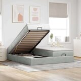 vidaXL Otomanski posteljni okvir z vzmetnicami siv 160x200 cm žamet | Shoptok.si