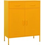  Omara za shranjevanje gorčično rumena 80x35x101,5 cm jeklo | Shoptok.si