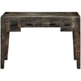  Radni stol crni 110 x 50 x 75 cm od masivnog drva manga | shoptok.hr
