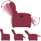  Električni naslonjač na podizanje boja vina baršunasti | Eponuda.ba