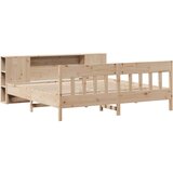  Krevet s regalom za knjige bez madraca 200 x 200 cm od borovine | shoptok.hr