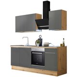 RESPEKTA Kuhinjski Blok Premium Marleen 220cm, Barva Hrasta, Siva | Shoptok.si