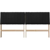 vidaXL tapecirano vzglavje črna 180 cm masivno borovo les | Shoptok.si