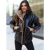 Cocomore Black quilted jacket decorative tape