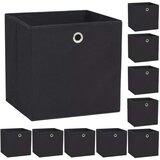 vidaXL Kutije za pohranu od netkane tkanine 10 kom 32x32x32 cm crne | shoptok.hr