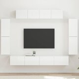 TV ormar 8 pcs Visoki sjaj bijela | shoptok.hr