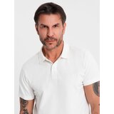 Ombre Polo shirt in cotton pique knit - ecru | shoptok.hr