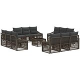 vidaXL Vrtna sedežna garnitura 13 pcs Siva poli ratan, (5000269576) | Shoptok.si