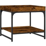 Maison Chic Klubska mizica - kavna mizica - Nizka mizica dimljeni hrast 49,5x49,5x45 cm inženirski les, (21754826) | Shoptok.si