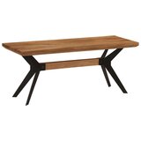  Blagovaonska klupa 110x40x46 cm masivno bagremovo drvo i čelik | shoptok.hr