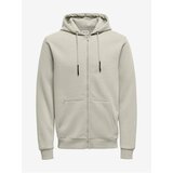 Only Beige Mens Zipper Hoodie & SONS Ceres - Men | shoptok.hr