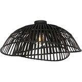 QAZQA Orientalska stropna svetilka črni bambus 62 cm - Pua | Shoptok.si