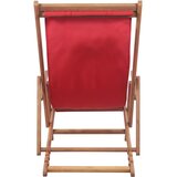  Sklopiva ležaljka za plažu od tkanine s drvenim okvirom crvena | shoptok.hr