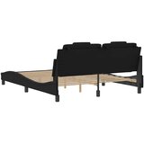  Okvir za krevet Viana bez madraca crni 160x200 cm od umjetne kože | Eponuda.com