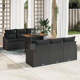 vidaXL set vrtne sofe Set od 7 Crna Ratan Vanjski set sofe Pravokutni Cijene
