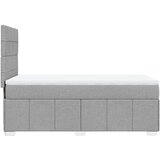 vidaXL Box spring postelja z vzmetnico svetlo siva 80x200 cm blago | Shoptok.si
