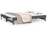  Izvlečna dnevna postelja siva 2x(90x200) cm trdna borovina, (20726509) | Shoptok.si