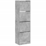 Furnova Omarica za čevlje s 4 predali betonsko siva 60x42x204 cm, (21955543) | Shoptok.si