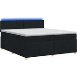  Boxspring krevet s madracem Crna 200 x 200 cm Tkanina | shoptok.hr