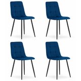 Brandless Stol KARA - mornarsko moder žamet x 4, (22030664) | Shoptok.si