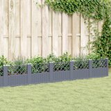 vidaXL Vrtna sadilica s klinovima siva 363 5x43 5x43 5 cm PP Cijene